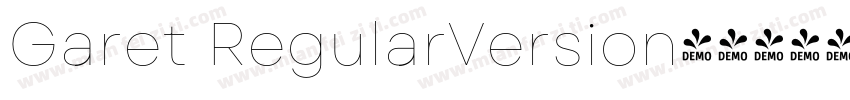 Garet RegularVersion字体转换
